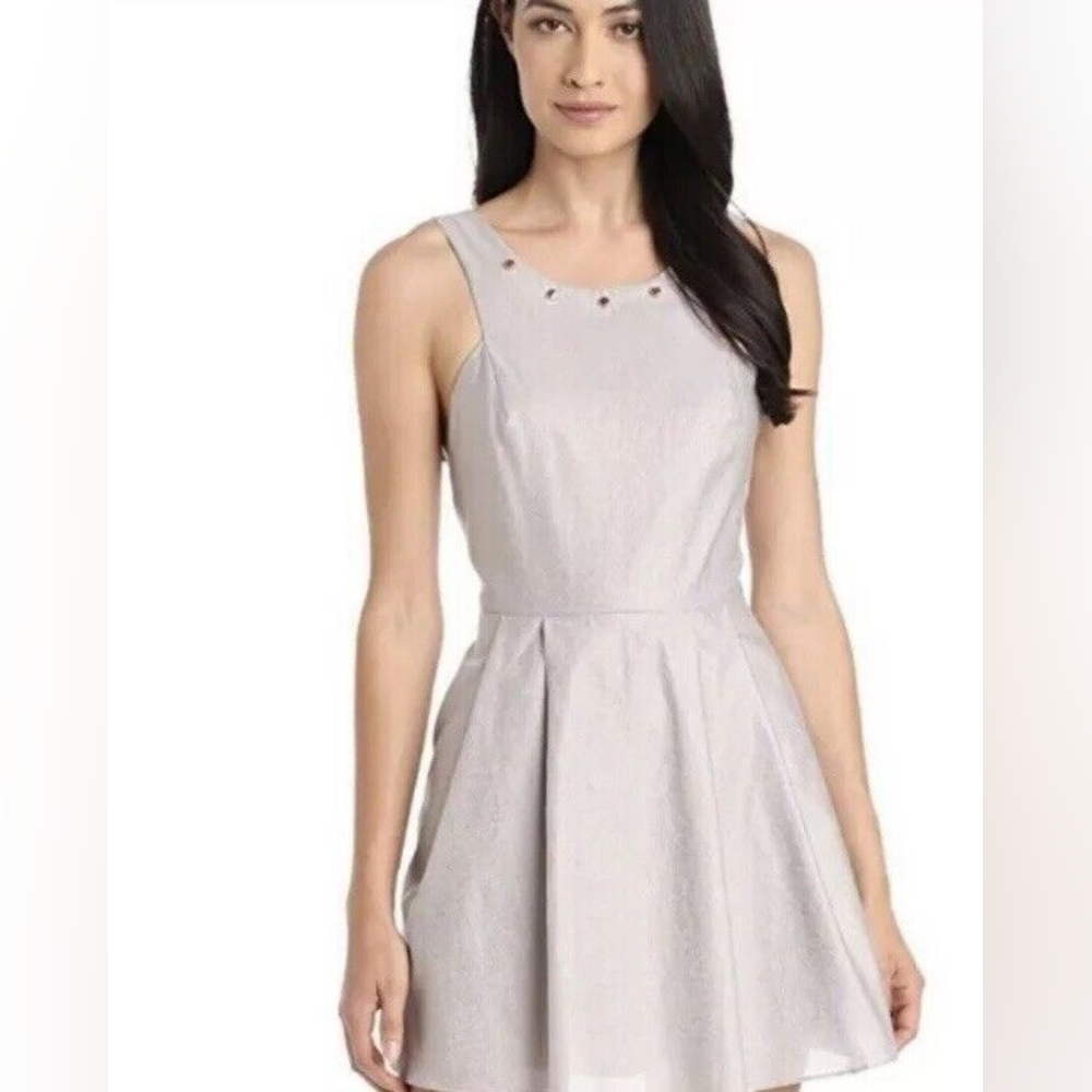 BCBGGENERATION “ Selina “ Gray Fit & Flare Dress BRAND NEW